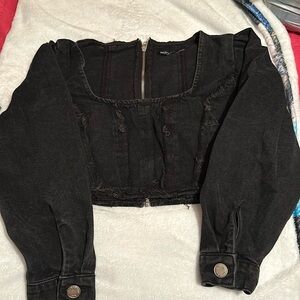 Nasty Gal denim corset top